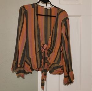 American Eagle Tie Front Top